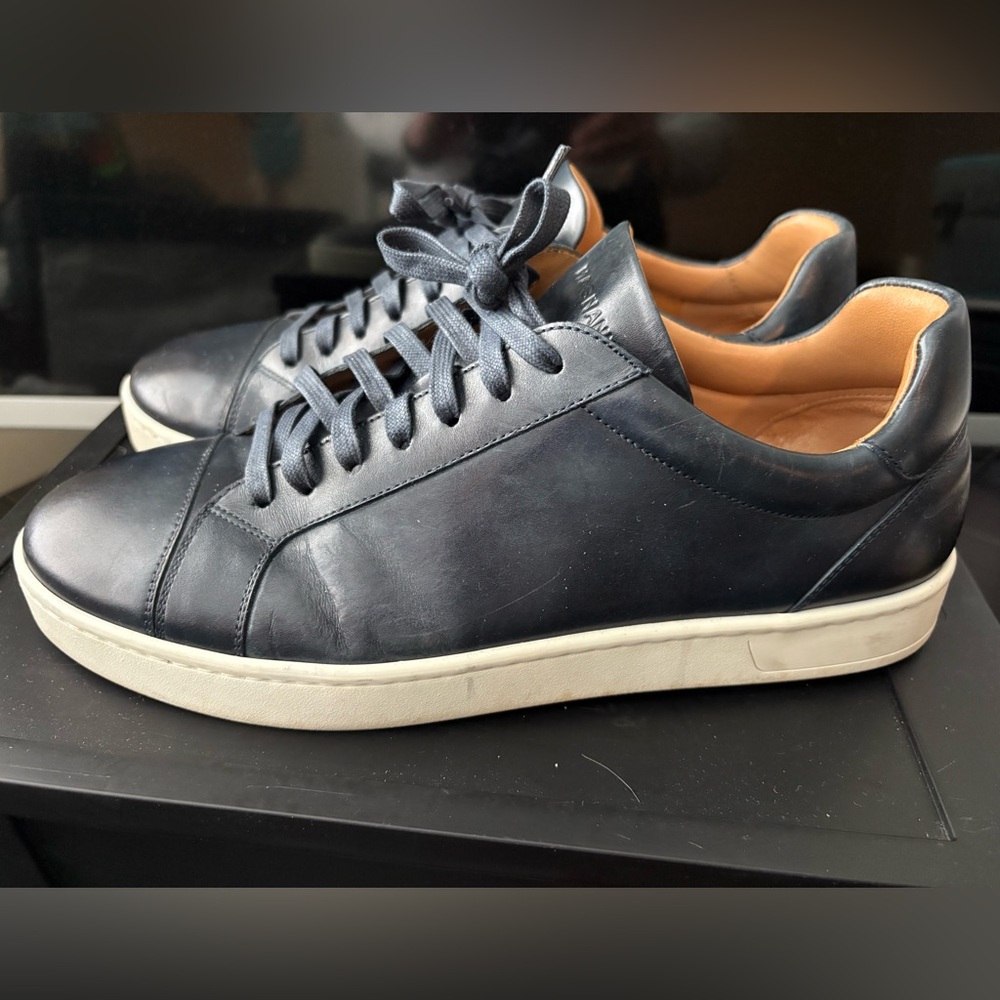 Magnanni Navy Blue Sneakers with Sleek Design Size 10